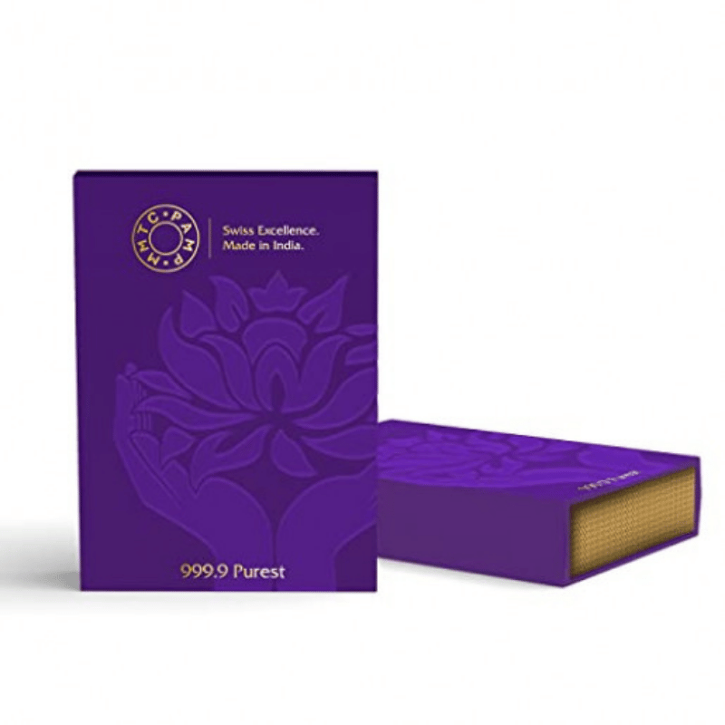 MMTC-PAMP Lotus Gold Bar 100g 999.9 - Image 2