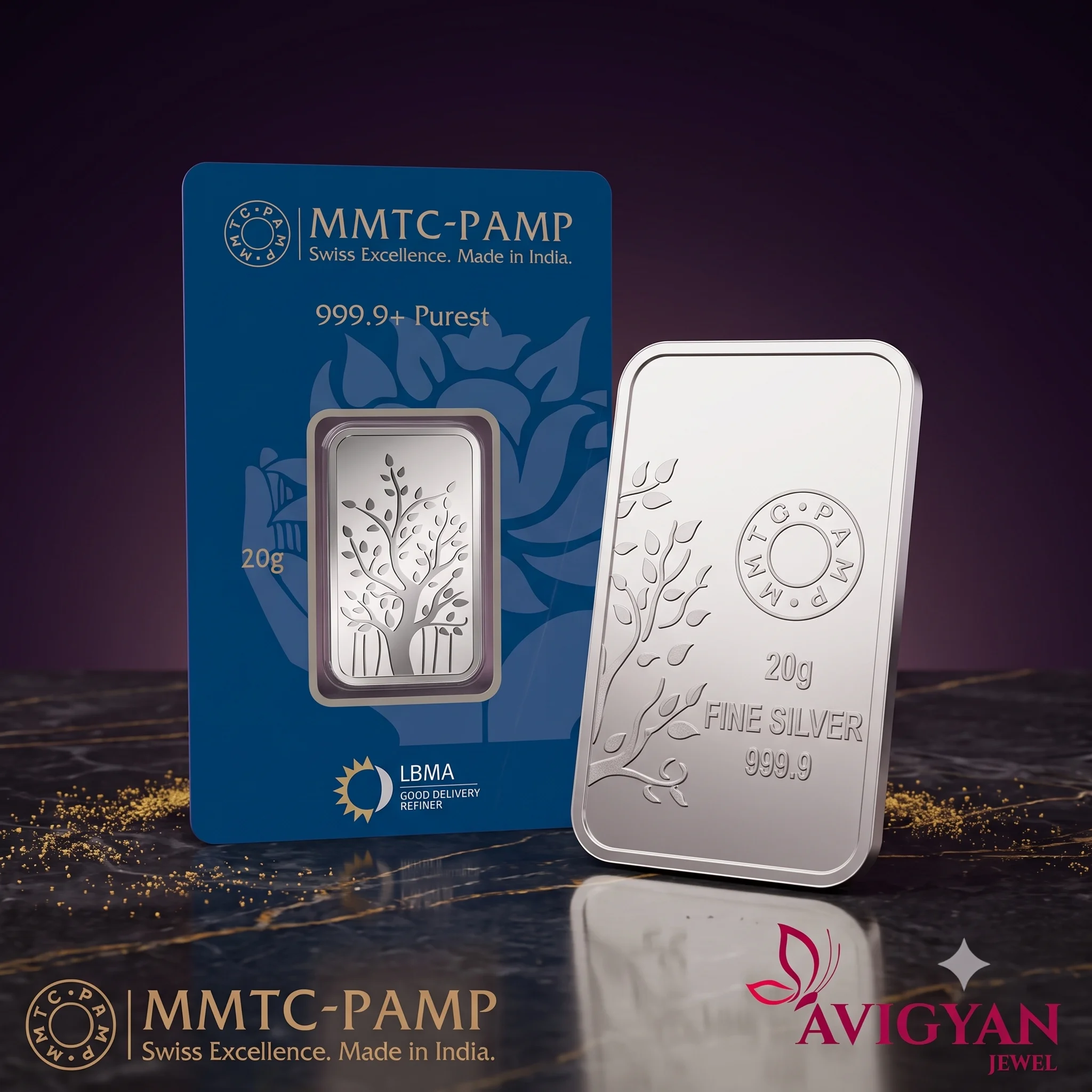 MMTC-PAMP Purest 20g Banyan Tree Silver Bar