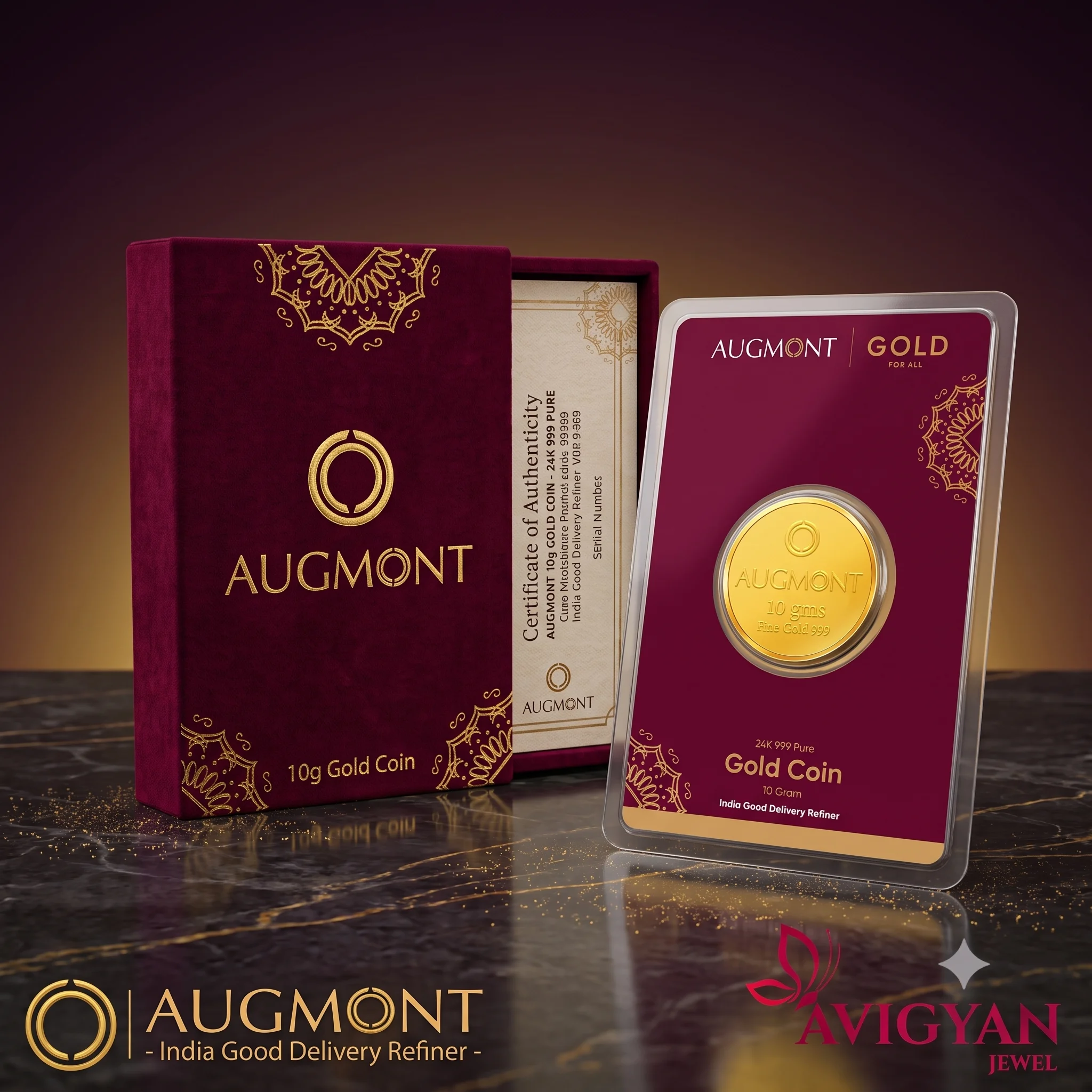 AUGMONT 10g 999 Gold Coin