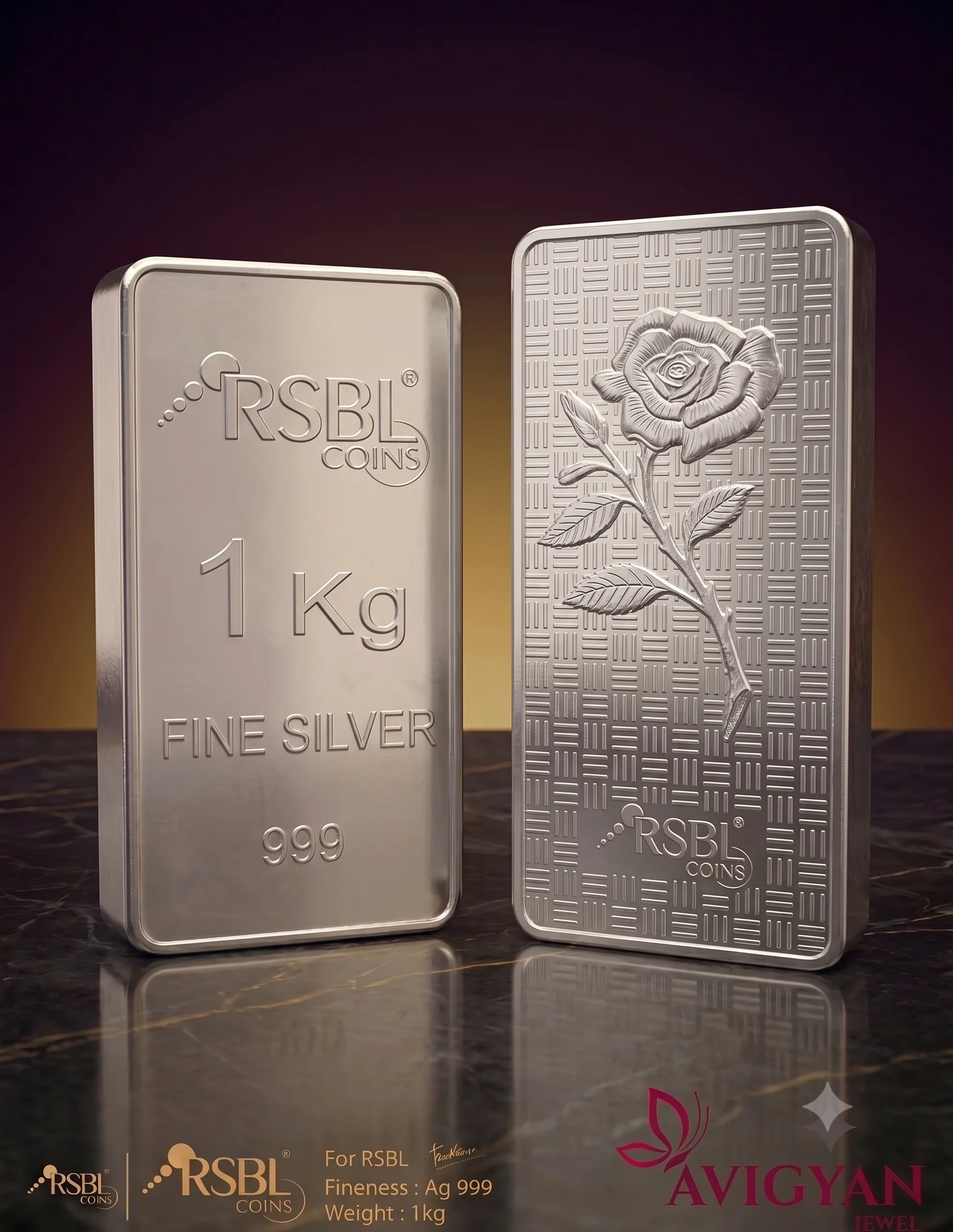 RSBL Silver Bar 1kg 999 | Investment Grade Fine Silver Bar